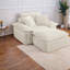 Canapés modulaires à compression, fauteuil en velours côtelé 47 pouces, chaise longue moderne