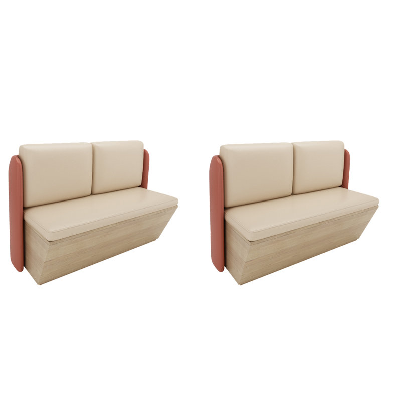 Stylish simple comfortable restaurant bench, Beige