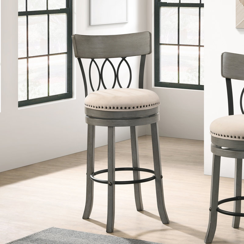 Tabouret Ashritha, Gris clair, Tabouret de bar (siège d'une hauteur de 29 po)