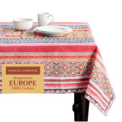 Maison d'Hermine  Pivoine 100% Cotton Tablecloth - 60" x 108"