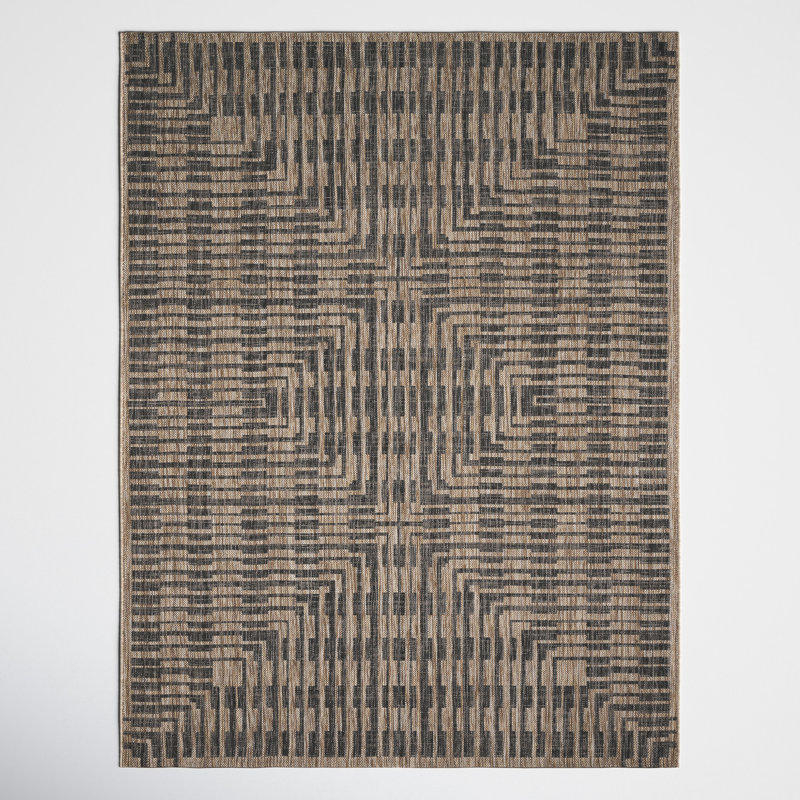 Tiza Geometric Machine Woven Indoor / Outdoor Rug , Rectangle 9'2" x 12'1"