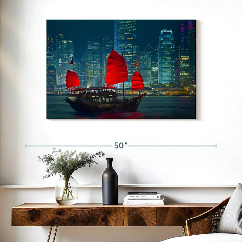 Mehar Tour Boat In Hong Kong, 26" H x 39" W