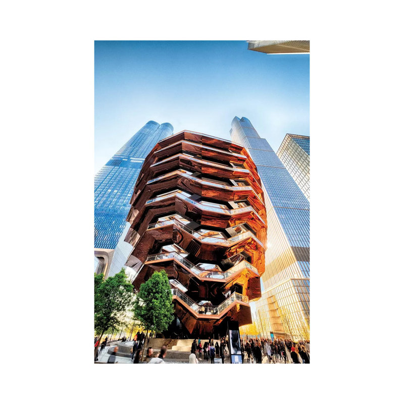 Endless Stairway, The Vessel, New York City by George Oze - Wrapped Canvas Print, 30.48 cm H x 45.72 cm W