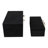 Caladendra Elegant Suede Decorative Boxes With Lid And Metal Handle - Functional Decorative Storage, Organizer, And Keepsake Box - Set Of 2, 14", Black