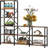 70.87" Tall 6-Tier Rustic Ladder Corner Etagere Bookshelf  for Living room, Office,  Kitchen