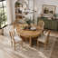 Ensemble de table de salle à manger 5 pièces pour 5 personnes, ensemble de table de salle à manger extensible rétro avec 4 chaises rembourrées, ensemble de table de cuisine et chaises pour salle à manger et cuisine (bois naturel délavé)-228804157-228804158-228804159