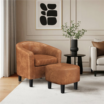 Fauteuil demi-tonneau avec repose-pieds Andina