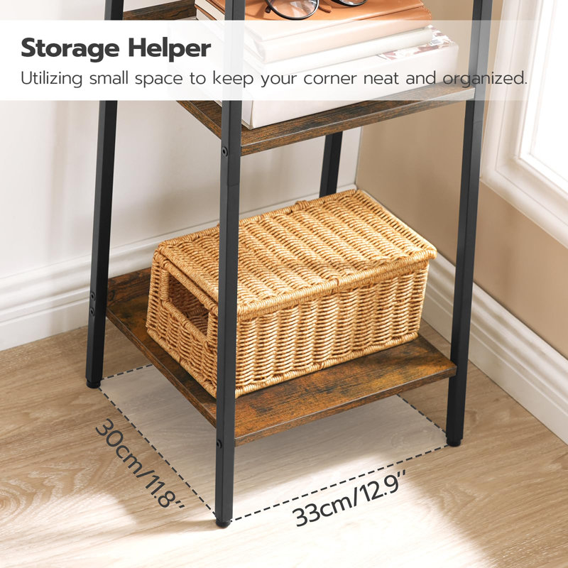 158cm H x 33cm W Metal Ladder Bookcase