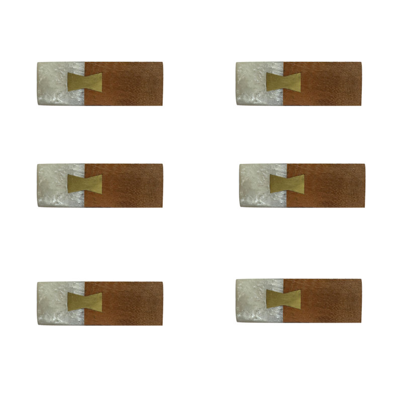 2.5" Width Wooden Rectangle Inlay Knob