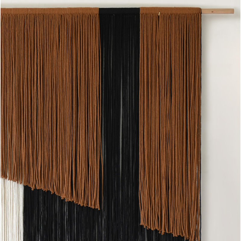Art mural de macramé en fibre de macramé à suspendre au mur en macramé pour salon 57 po x l 43 po