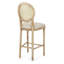 Tabourets de bar confortables (la paire) - pour une expérience culinaire relaxante. Dossier tissé, revêtement doux, pieds robustes. Beige et naturel. 20,06 po x 21,6 po 49,76 po, pieds et dossier complexes et élégants. Siège en tissu. Cuisine