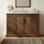Ensemble de meuble-lavabo simple 48 po Amberwood avec dessus en pierre reconstituée, 2 portes et 6 tiroirs