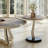 Retro solid wood flower tea table simple