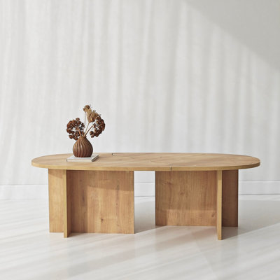 Modern Coffee Table, Sapphire Oak, 47.2 x 15.0 x 23.6 inches | 100% Melamine Coated Particle Board, Thickness: 0.7 inches | PVC Edgebands, Stylish Design, Perfect for Living Room & Entertaining Spaces, Easy Assembly