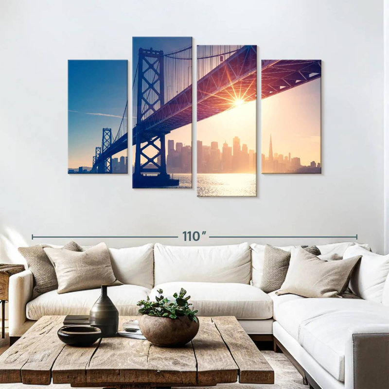 Lilie Golden Gate SF Skyline, H 54 po x l 84 po