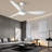 (set Of 2) 52" Blade Led Propeller Ceiling Fan With Remote Control-750496124