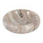 Bol élégant en marbre épais et incurvé pour comptoir de cuisine - Bol décoratif pour salon et décoration intérieure moderne - 20 cm, beige et ivoire