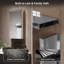 12"W x 30"H Surface Frameless Wall Mounted Medicine Cabinet with Mirror and Adjustable Glass Shelves-1752155794