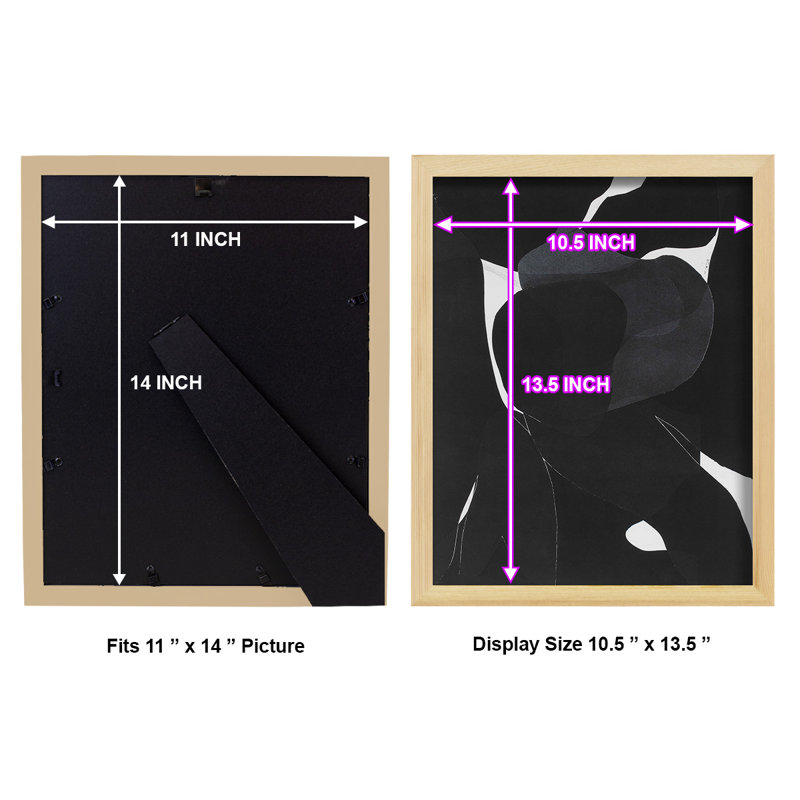 Night Bloom I - reproduction de cadre photo simple, H 15 po x l 12 po x P 1 po, Naturel