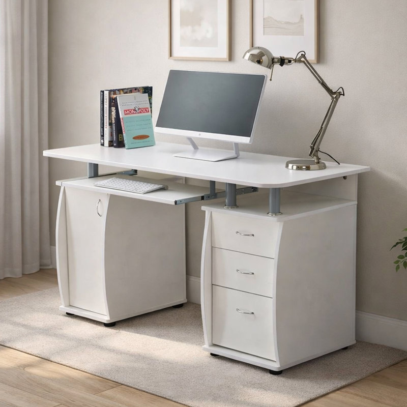 Asmahan Computer Desk, White