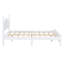 Structure de lit grand format en bois de style rétro, avec support de lattes fiable, plateforme de style blanc et fabrication