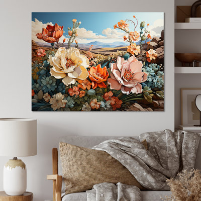 «Modern Cactus Country Charm» sur toile