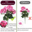 Fleurs artificielles de géraniums artificiels pour l'extérieur