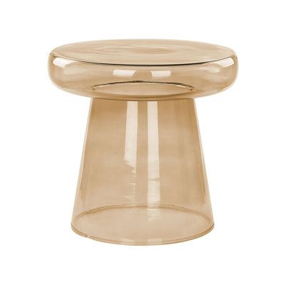 Moneer Glass Top Pedestal Side Table Set