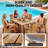 8-Person All Weather Outdoor Table and Chairs 10 Pieces Outside Patio Dining Sets With Umbrella Hole& Aluminum Frame HIPS Modern Upgrade Heavy-Duty High-Comfort Patio Dining Table and Chairs for Backyard/Porch/Deck/Garden/Poolside, 2-Tables 8-Chairs-128792182