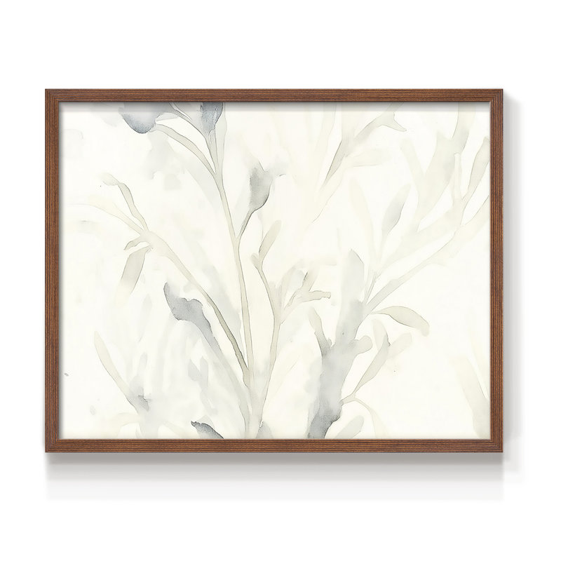 Floral Series-XI -Framed Print - Restickable, H 11 po x l 14 po, Noyer