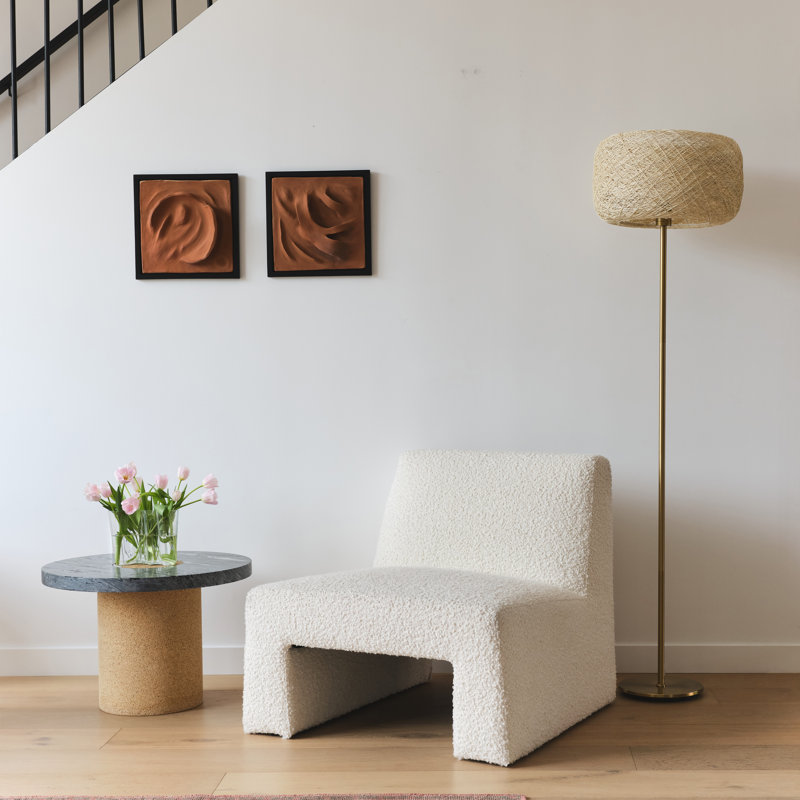 Rowan 66 in. Mid-Century Modern LED Energy Efficient Floor Lamp with Drum Shade