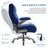 Saterfiel 600lbs Big and Tall Fabric Office Chair Executive Ergonomic Desk Chair with adjustable Flip Up Arms-1015800901