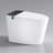 Modern Bathroom Smart Toilet With Bidet - Auto Open/Close, Foot Sensor, Night Feature Included, White Seat Siphonic Jet Flushing, ,
