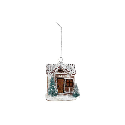 Handblown Glass House Ornament with LED