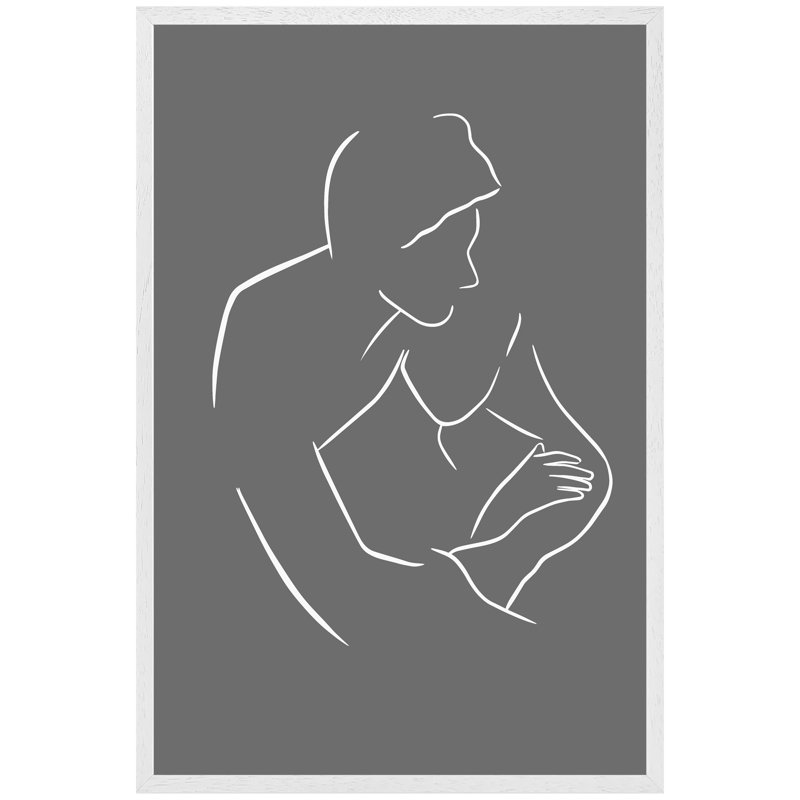 Ashvik Single Picture Frame Print, 114cm H x 76cm W x 4cm D, White Framed