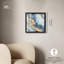 «Golden Cloud Marble Shadowbox», art abstrait bleu par Art Remedy-115129206-115129208