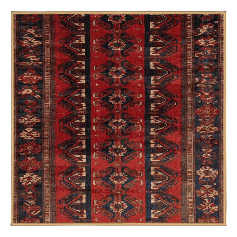 Tapis brun lavable à la machine, Carré 6 pi