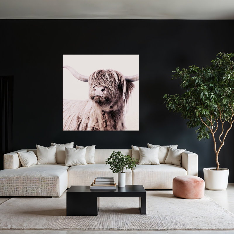 Art mural abstrait contemporain Highland, H 48 po x l 48 po