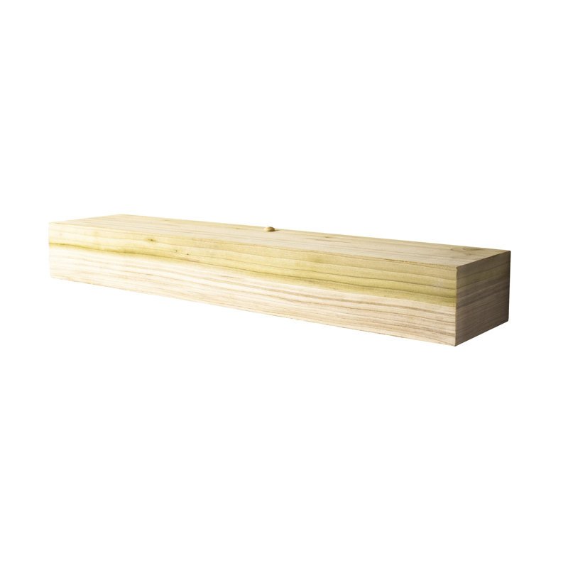 Rayne Poplar Floating Shelves, Natural, 6" H x 46" W x 8" D