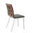 Bjorn Armless Dining Chairs in Brushed Stainless Steel Finish and Walnut Back (Set of 2)-23206510