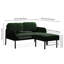 Avec appartement en tissu doux 2 places confortable pour petit bureau-1907972567-1907972566