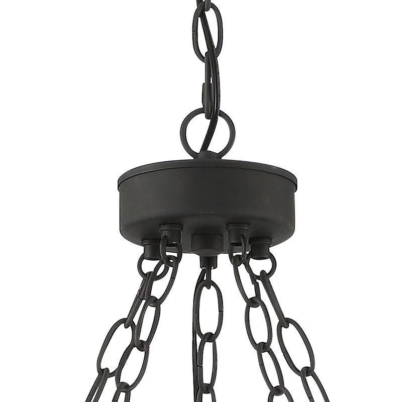 Lustre en forme de roue de wagon d'extérieur à 10 lumières à intensité variable Knowle