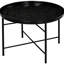 Table basse ronde 24 po avec beauté en métal martelé, pour le salon, la chambre à coucher. Superbe et stable, attrait rétro noir.