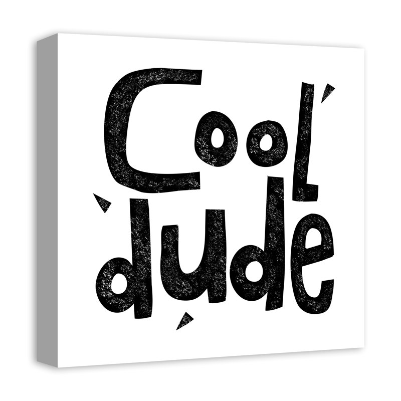 « cool dude », art encadré Malveaux, Toile tendue, H 16 po x l 16 po x P 1,25 po
