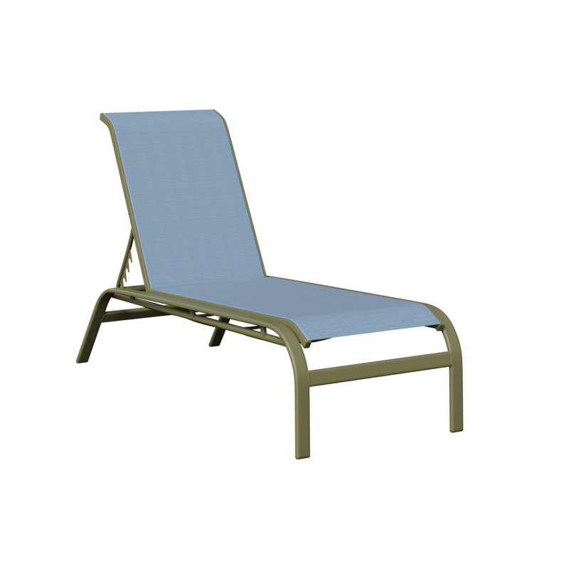 Chaise longue sans accoudoirs Berlin Gardens Murphy, Bleu, Vert sauge