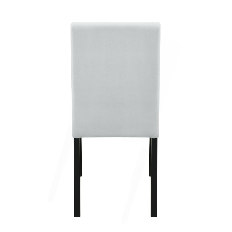 Table de salle à manger noire et (4) chaises de salle à manger argentées