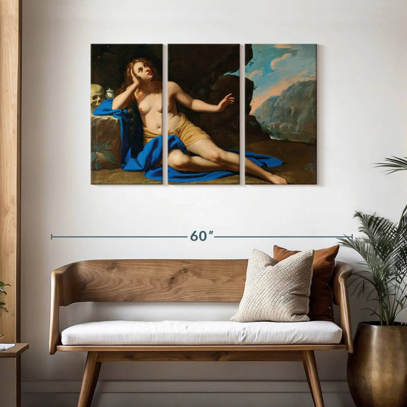 Adella Mary Magdalene en extase 1654, H 28 po x l 45 po