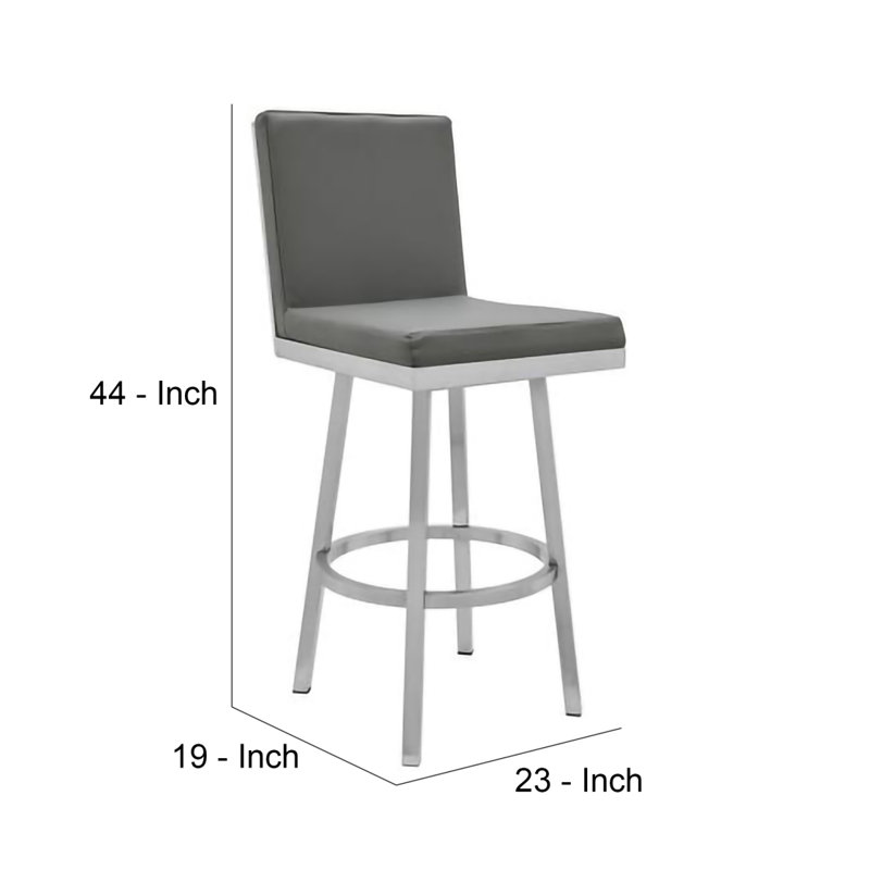 Tabouret de bar pivotant avec structure et dossier hexagonal