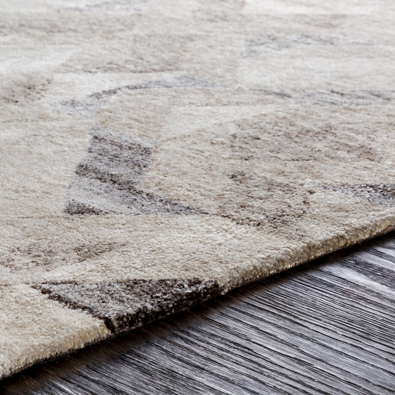 Chaput Hand Tufted Geometric Indoor Rug, Rectangle 5' x 7'6"