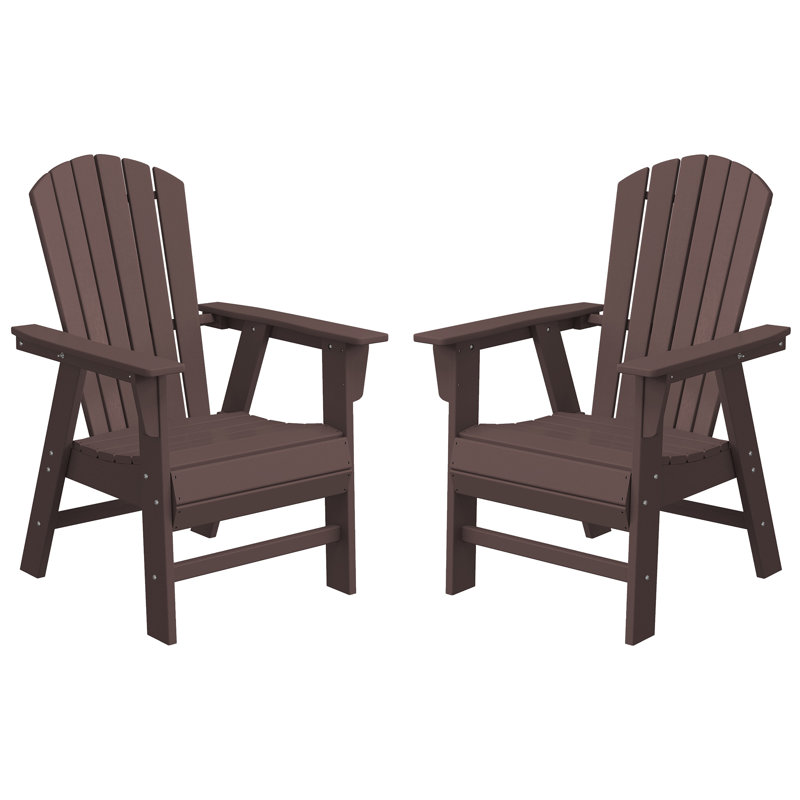 Ensemble de 2 chaises Adirondack Seashell, Dark Brown